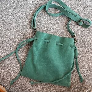 Free People Billie Suede Crossbody bag in Green